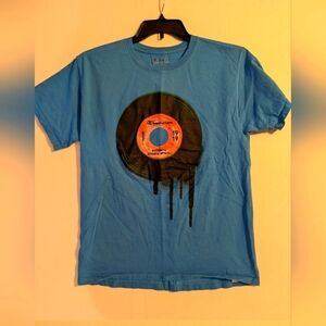 Champion Mens Retro Jersey Blue Tee (Record) size medium
